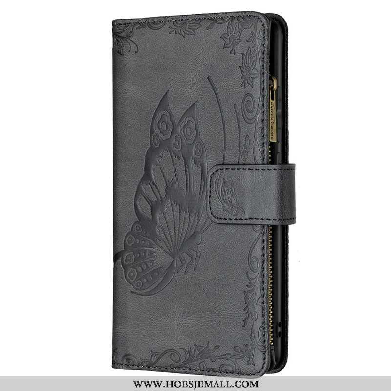 Folio-hoesje voor Samsung Galaxy S21 FE Vlinder Barokke Zak Met Rits
