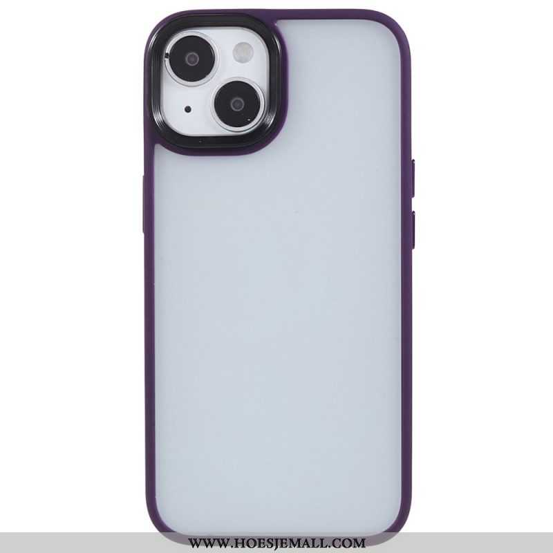 Telefoonhoesje voor iPhone 15 Plus Acryl Achterkant En Siliconen Randen