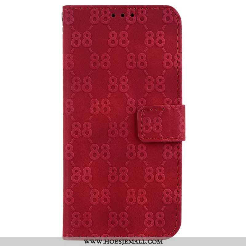 Leren Hoesje Samsung Galaxy S24 5g Uitvoering 88 Met Riem Bescherming Hoesje