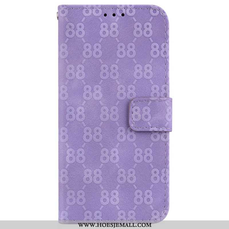 Leren Hoesje Samsung Galaxy S24 5g Uitvoering 88 Met Riem Bescherming Hoesje